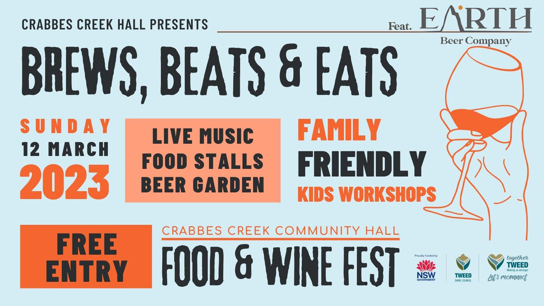 BREWS, BEATS & EATS at Crabbes Creek Hall
