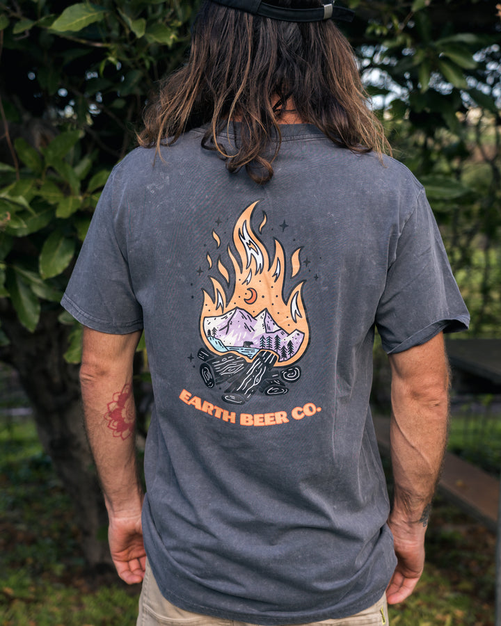 Charcoal Stonewash Bonfire T-Shirt