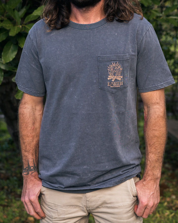Charcoal Stonewash Bonfire T-Shirt