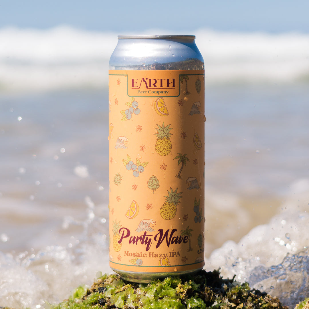 The Range Beyond: Party Wave Mosaic Hazy IPA 6.5% - 500ml cans - Earth Beer Company